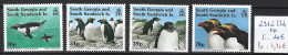 FALKLAND DEPENDANCES GEORGIE DU SUD 231 à 34 ** Côte 10 € - South Georgia