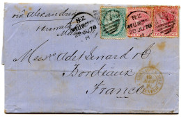 NOUVELLE ZELANDE - LETTRE DE WELLINGTON POUR PARIS, 1878 - Cartas & Documentos