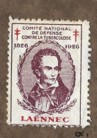 Timbre   France- - Croix Rouge  -  Erinnophilie  -- Tuberculose  --  Laennec Annee 1926 - Antituberculeux