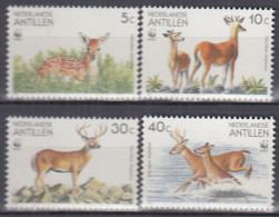 NIEDERLÄNDISCH ANTILLEN  739-742, Postfrisch **, WWF, Weltweiter Naturschutz: Weißwedelhirsch, 1992 - Antillas Holandesas