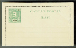 Macau, 1903/5, #1 - Cartão Postal - Lettres & Documents