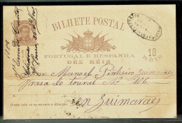 Portugal, 1889, Telegrafia Eletrica, Vila Pouca De Aguiar-Guimarães - Cartas & Documentos