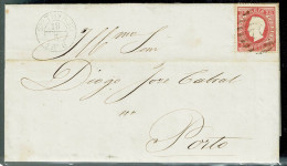 Portugal, 1876, # 40 Ah Dent. 13 1/2, Tipo XVI, Para O Porto - Covers & Documents