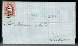 Portugal, 1870/6, # 40 Y Dent. 13 1/2, Vila Real De Santo António-Lisboa - Brieven En Documenten