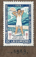 Timbre   France- - Croix Rouge  -  Erinnophilie  -- Tuberculose  --  Annee  1929 - Antituberculeux