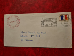 Lettre 1969 Flamme CASTRES MUSEE GOYA TIMBRE FRANCHISE MILITAIRE CENTRE MOBILISATEUR - Altri & Non Classificati