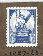 Timbre   France- - Croix Rouge  -  Erinnophilie  -- Tuberculose  --  Sanatorium  Federation Des P.T.T. Annee 1927 - 1928 - Antituberculeux