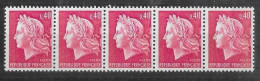 T 00617 - France, 5 N° 1536 Ba Avec 4 Bandes De Phosphores En Bloc, Côte 15.00 € - 1967-1970 Marianne Of Cheffer