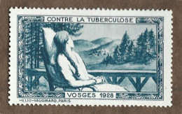 Timbre   France- - Croix Rouge  -  Erinnophilie  -- Tuberculose  -- Vosges 1928 - Antituberculeux