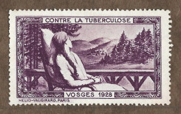 Timbre   France- - Croix Rouge  -  Erinnophilie  -- Tuberculose  -- Vosges 1928 - Antituberculeux