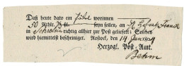 1804  " Rostock " Früher Postschein,  A 8071 - Mecklenbourg-Schwerin