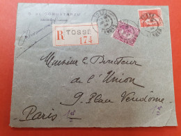 France - Enveloppe En Recommandé De Tosse Pour Paris En 1934 - J 151 - 1921-1960: Période Moderne