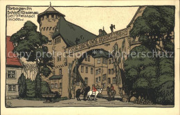 41581160 Michelstadt Torbogen Schloss Fuerstenau Kuenstlerkarte Michelstadt - Michelstadt