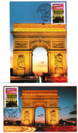 France 2003 Y&T 3599. 2 Cartes Maximum. Arc De Triomphe à Paris. Construction Débutée 9 Ans Avant Waterloo - Monumenti