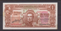 URUGUAY - 1939 1 Peso Circulated Banknote - Uruguay