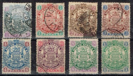 Afrique Du Sud - Compagnie Britannique - 1896 - Y&T N° 28 à 35 Oblitérés. N°33 Coupé Au-dessus (non Côté) - Used Stamps