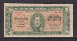 URUGUAY - 1939 25 Centisimos Circulated Banknote - Uruguay