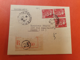 France - Lettre En Recommandé De Paris Pour Paris En 1946 - J 160 - 1921-1960: Periodo Moderno