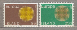 ICELAND ISLAND Europa CEPT 1970 MNH(**) Mi 442-443 #34347 - Unused Stamps