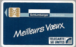 CARTE-PRIVEE-1989-D26-SC4Ob-SCHLUM-Meilleurs Voeux-Industries-8000ex-Sans N°-Utilisé-TBE/LUXE- - Telefoonkaarten Voor Particulieren