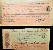 2 Cheques Bancaires 1929 - 1939 - Banque & Assurance