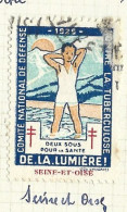 Timbre   France- - Croix Rouge  -  Erinnophilie  - ComIte National De Defense  La Tuberculose - 1929 - Seine Et Oise - Antituberculeux