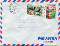 AFARS ET ISSAS LETTRE PAR AVION AVEC AFFRANCHISSEMENT MIXTE SOMALIS/AFARS DEPART DJIBOUTI 17-6-1970 TER FRs AFARS ISSAS - Lettres & Documents