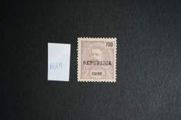 (T4) Portuguese Guinea 1919 D. Carlos Local Republica 700 R - Af. 173 (No Gum) - Portugees Guinea