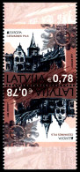 SALE!!! LETONIA LATVIA LETTONIE LETTLAND 2017 EUROPA CEPT CASTLES 2 Stamps From Booklet (partially Imperforated) MNH ** - 2017