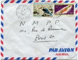 AFARS ET ISSAS LETTRE PAR AVION DEPART DJIBOUTI 30-9-1971 TER FRs AFARS ISSAS POUR LA FRANCE - Storia Postale