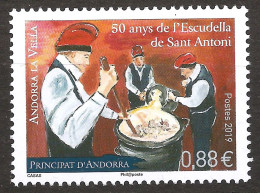 Andorre Français 2019 N° 826 ** Gastronomie, Chaudron, Bonnet De Nain, Sant Antoni, Escudella, Viande Persil Chou Ragoût - Unused Stamps