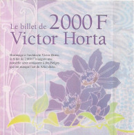 BELGIQUE - BANQUE NATIONALE - LE BILLET DE 2000 F - VICTOR HORTA. - Autres & Non Classés