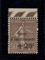 N°267 XX MNH TTB - BORD DE FEUILLE - PLI DE GOMME - 1927-31 Cassa Di Ammortamento