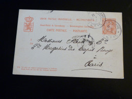 ENTIER POSTAL   10 CENT   -  1897  POUR PARIS - Entiers Postaux