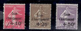 N°266/268 OB TB - 1927-31 Caisse D'Amortissement