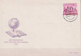 DDR GDR RDA -  Tag Der Briefmarke  (MiNr: 445 A) 1954 - FDC Ortstempl Leipzug C 1 - 1950-1970