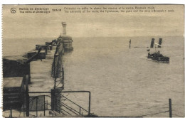 Ruines De Zeebrugge 1914 - 1918 Extré Du Môle, Le Phare,les Canons Et Le Navire Brussels Coulé - Zeebrugge