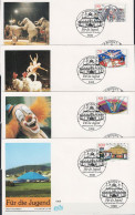 BRD FRG RFA -  Zirkus (MiNr: 1411/4) 1989 - 4 Illustrierte FDC - 1981-1990