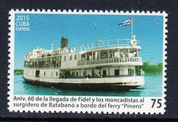 2015 Cuba Ferry Ships Revolution Anniversary  Complete Set Of 1 MNH - Nuevos