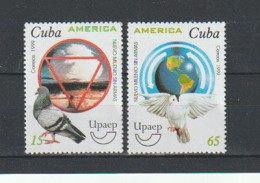 Colombes De La Paix. UPAEP 1999.  2 Timbres Neufs ** De Cuba - Duiven En Duifachtigen