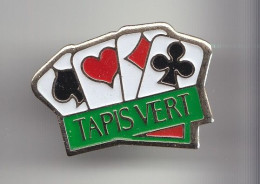 Pin's Tapis Vert Jeux De Cartes Les Quatre As Réf 2789 - Spelletjes