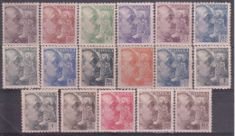 ESPAÑA 1940-1945 Nº 919/935 NUEVO,SIN FIJASELLOS (BIEN CENTRADA) - Unused Stamps