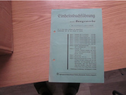Einheitsbuchfuhrung Fur Das Baugewerbe - 1900 – 1949