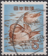 1955 Japan-Nippon ° Mi:JP 643A, Sn:JP 611, Yt:JP 566, Mandarin Ducks (Aix Galericulata) - Oblitérés