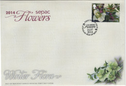 Isle Of Man 2014 FDC Sc 1659 75p Winter Flowers SEPAC - Man (Ile De)