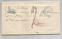 Lettre De BRUXELLES Pour Paris Du 5/10/1840; Cachet Rouge - 1830-1849 (Belgique Indépendante)