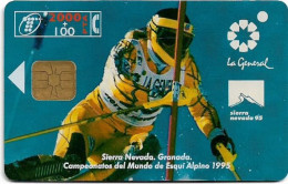 Spain - Telefónica - Campeonato Mundial Esqui Alpino '95 - CP-063 - 01.1995, 2.000PTA, 54.000ex, Used - Commemorative Advertisment