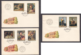 Hungary 1968 - Paintings By Spanish And Italian Painters, Mi-nr. 2409/15, 3 FDC - FDC