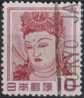 1953 Japan-Nippon ° Mi:JP 583A, Sn:JP 580, Yt:JP 535,Kannon Bosatsu (Wall Painting) - Kondo Hall, Nara - Used Stamps