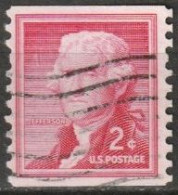 USA 1954  Mi-Nr.654 O Gestempelt Rollenmarke Thomas Jefferson ( U 42) Günstige Versandkosten - Ruedecillas